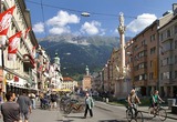 Maria-Theresien-Straße in Innsbruck, Oostenrijk.