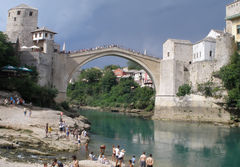 Brug in Mostar, Bosnië en Herzegovina