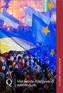 Mensen met Europese en Oekraïense vlag in Kiev - referendum over Oekraïne