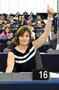 Lara COMI voting in plenary session Wek 24 2017 in Strasbourg