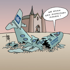 Cartoon openbaar bestuur Hofvijver augustus 2021